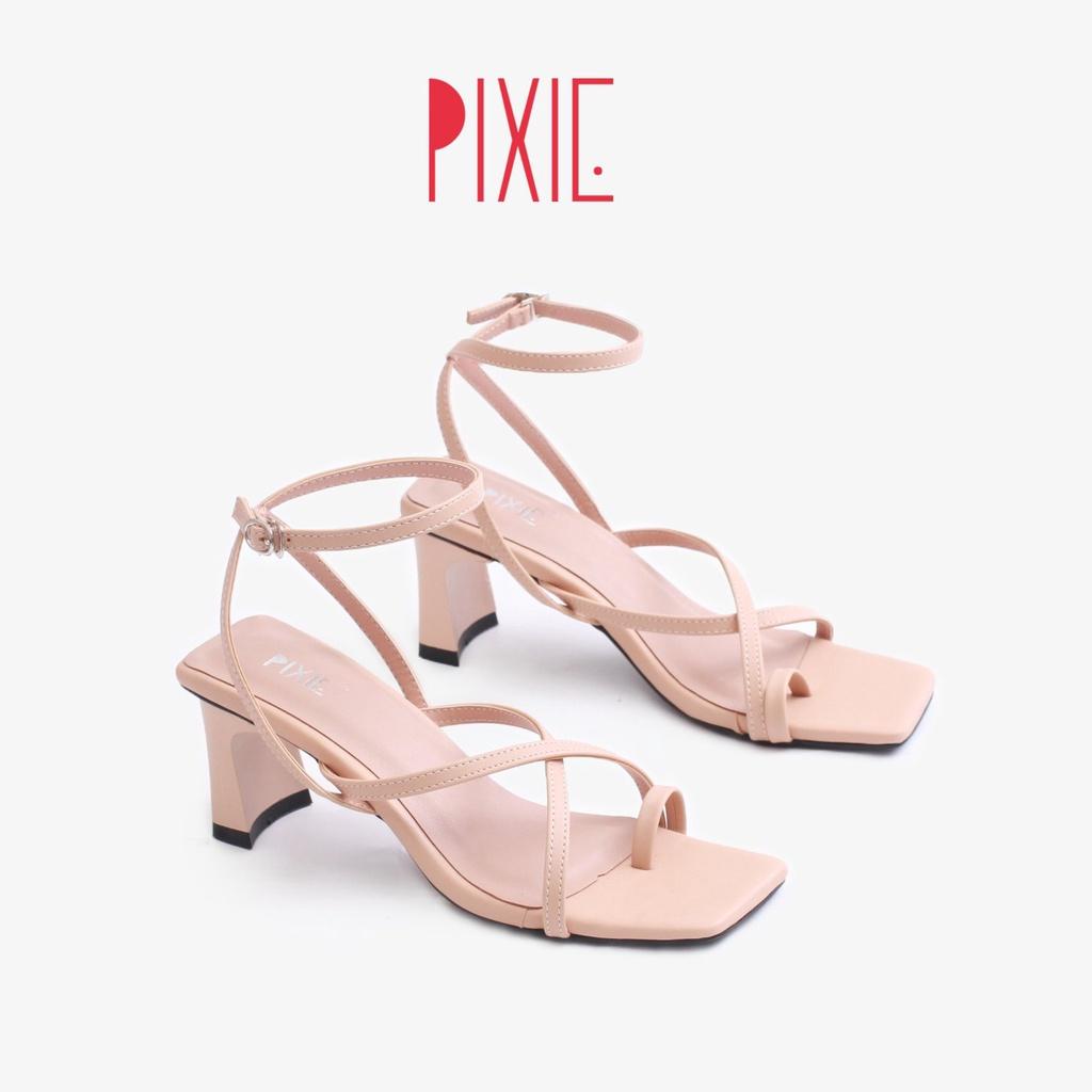 Giày Sandal Cao Gót 5cm Xỏ Ngón Pixie X753