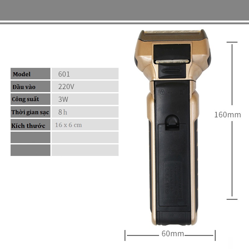 Máy Cạo Râu Đa Năng 3 Chức Năng  Cắt Tóc Cạo Râu Tỉa Lông Mũi Kiểu Dáng Cổ Điển Nam Tính SK601