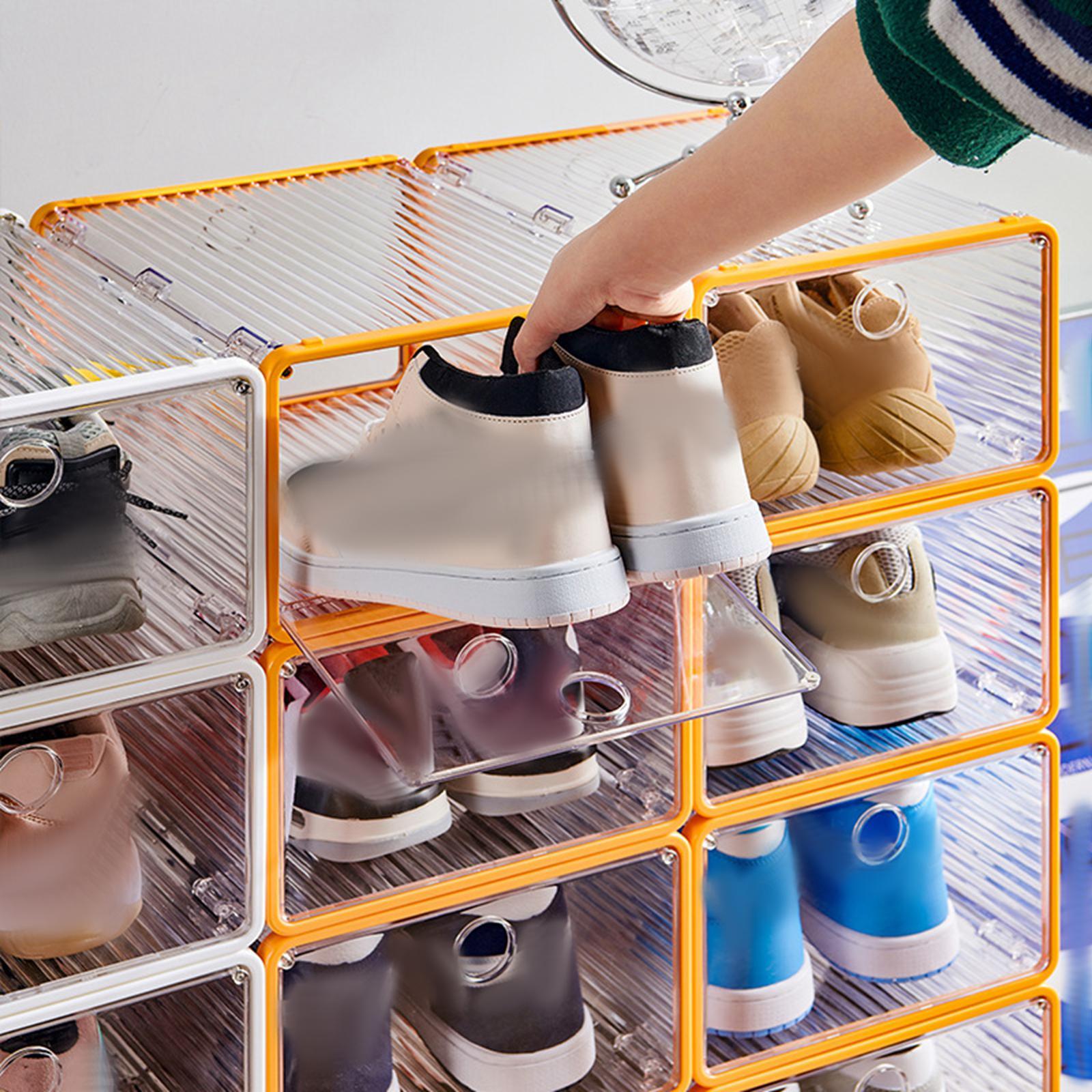 Shoe Storage Box Shoe Organizer with Lid Shoe Holder for Closet Apartment RV