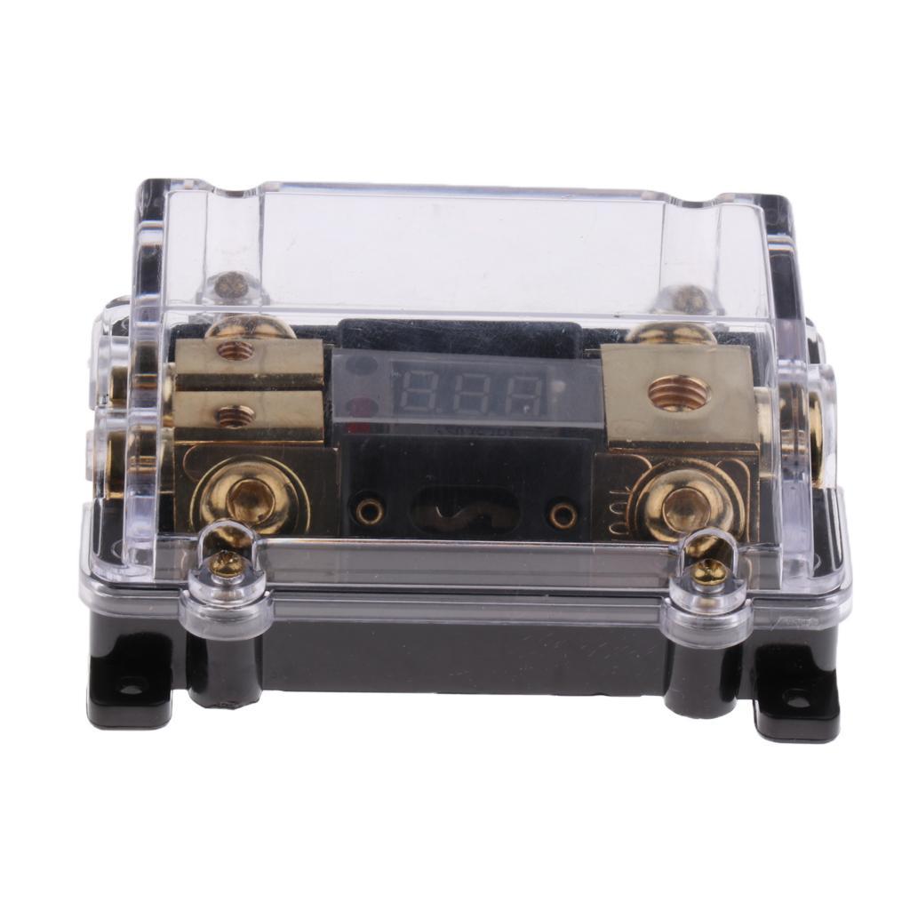 12V-24V Audio Stereo LED Display Fuse Holder Distribution Block 100A