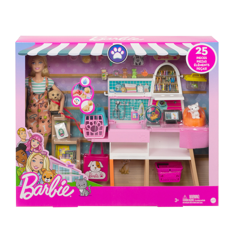 Đồ Chơi BARBIE Cửa Hàng Chăm Sóc Thú Cưng Của Barbie GRG90