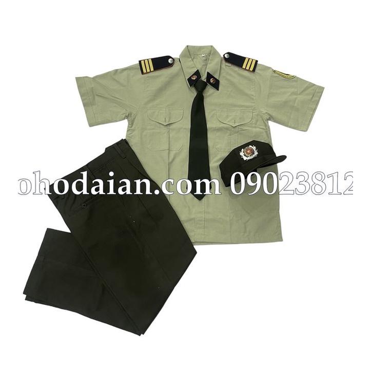 Quần áo bảo vệ vải xanh rêu (áo kate ford - quần kaki thành công) đầy đủ phụ kiện