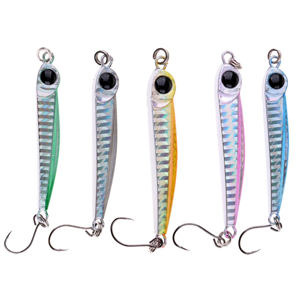 Lead Fish Metal Jigs With Single Hook and Rings Jigging Lures Hard Bait