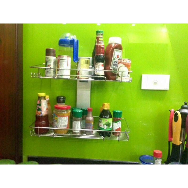 Kệ đồ inox phòng tắm, phòng bếp thông minh hít chân không Spiderloc