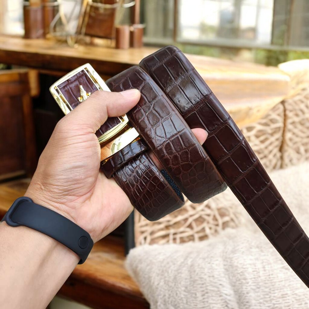 Thắt Lưng Nam Da Da Bụng Cá Sấu Rất Mềm Và Đẹp - Dễ Sử Dụng