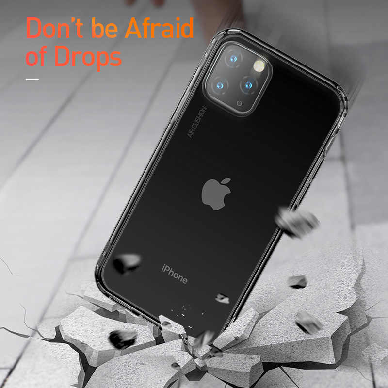 Ốp lưng silicon chống sốc bằng túi khí cho iPhone 11 Pro Max hiệu Baseus safety Airbags Case có gờ bảo vệ camera - Hàng nhập khẩu