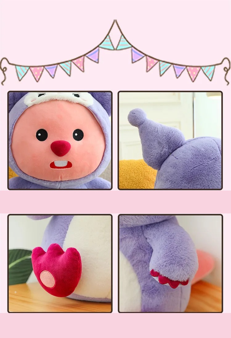 Thú nhồi bông Loopy cosplay - Size 35cm đến 85cm - Quà tặng gấu bông loopy nhân vật hoạt hình cute - Gối ôm mềm mại cho bé