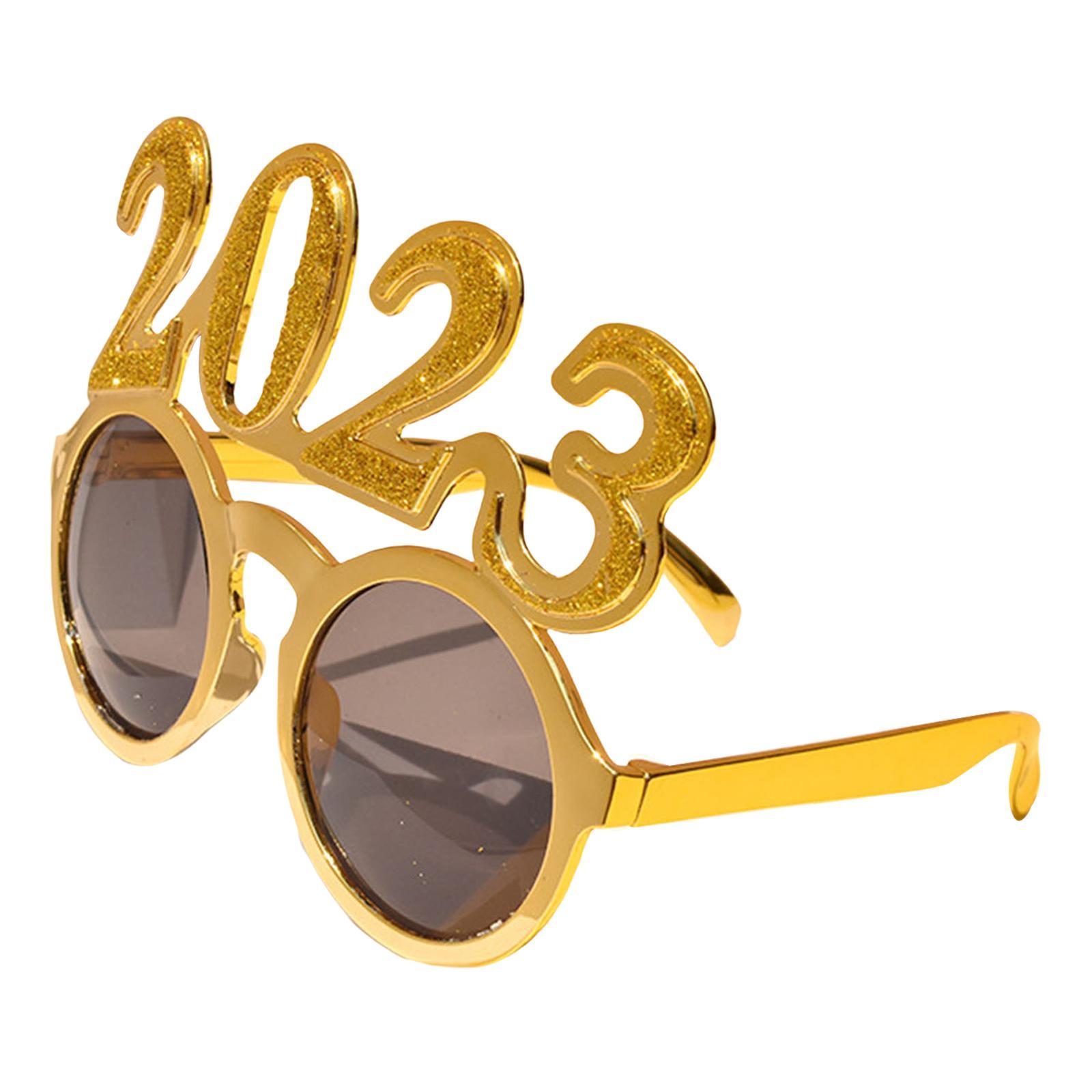 New Year Photo Glasses Decorations Photo Prop for Adults Kids Celebration