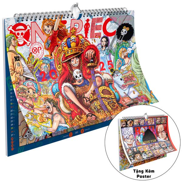 Lịch Treo Tường One Piece 2025 - Tặng Kèm Poster Gắn Bên Trong