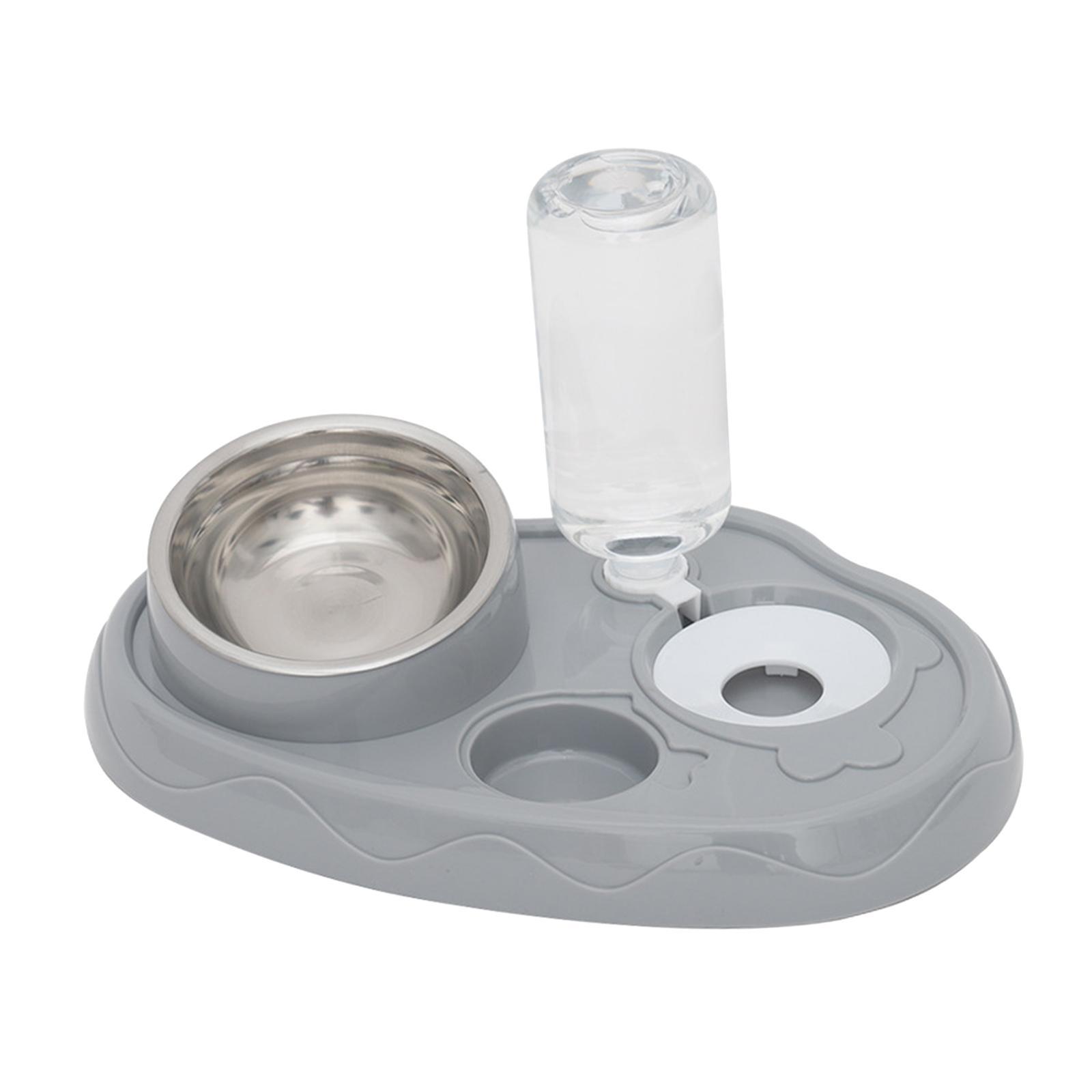 3 in 1 Cat Bowl Set Pet Feeder Durable with Automatic Water Dispenser Pet Feeding Bowls Dishes for Pets Accessories Feeding