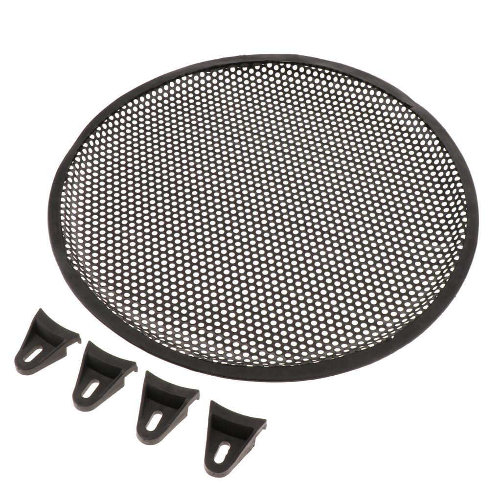2Piece Speaker Grills Cover Case with Screws Audio Accessoric Black 12inch
