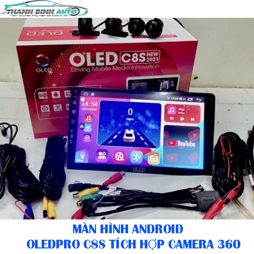 Màn Hình Android cho Ô Tô 0LEDPR0 C8s New Tích Hợp Camera 360 9 inch Ram 3-32 Chip 8 Nhân. Lắp Xe Ô Tô, Bh 18 Tháng