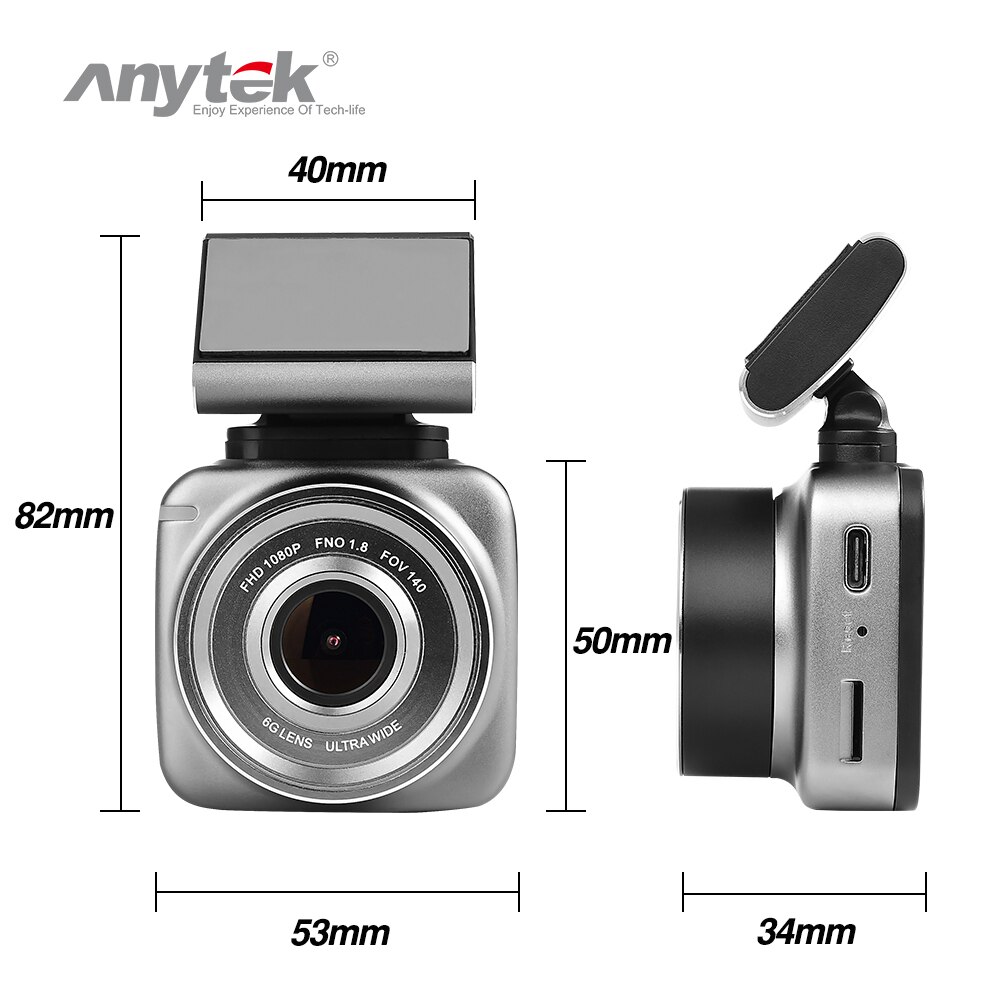 Camera Hành Trình Trước Sau Anytek Q2 Full HD Màn Cảm Ứng - Hàng Nhập Khẩu