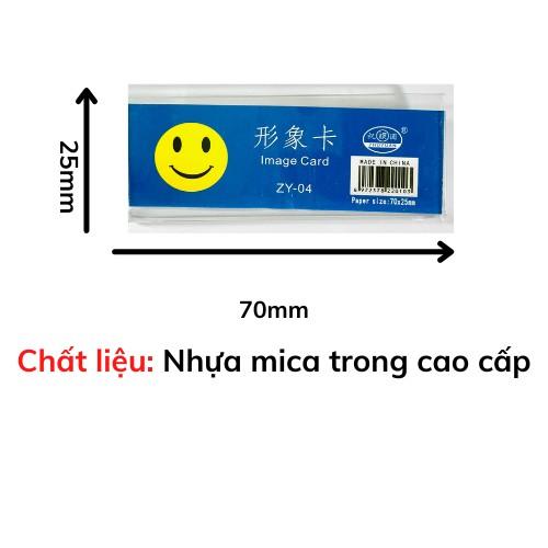 Bảng tên nhân viên cài áo huy hiệu tiện dùng kích thước 70x25mm