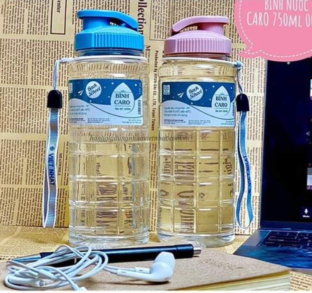 Bình nước học sinh 750 ml - giao màu ngẫu nhiên