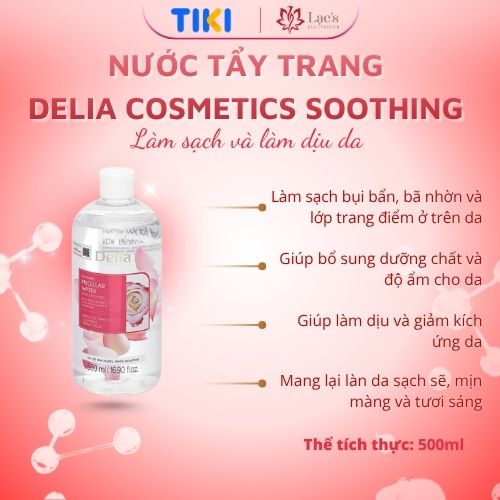 Nước tẩy trang - DELIA Cosmetics Soothing Micellar Water 500ml