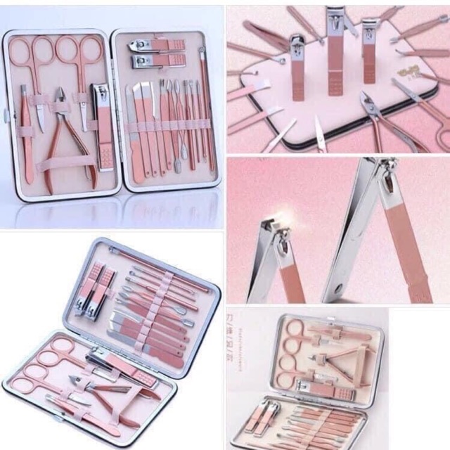 Bộ Dụng Cụ Bấm Móng Tay 18 món (Dụng cụ cắt móng, làm móng, ráy tai, mụn tiện dụng) - HENRYSA