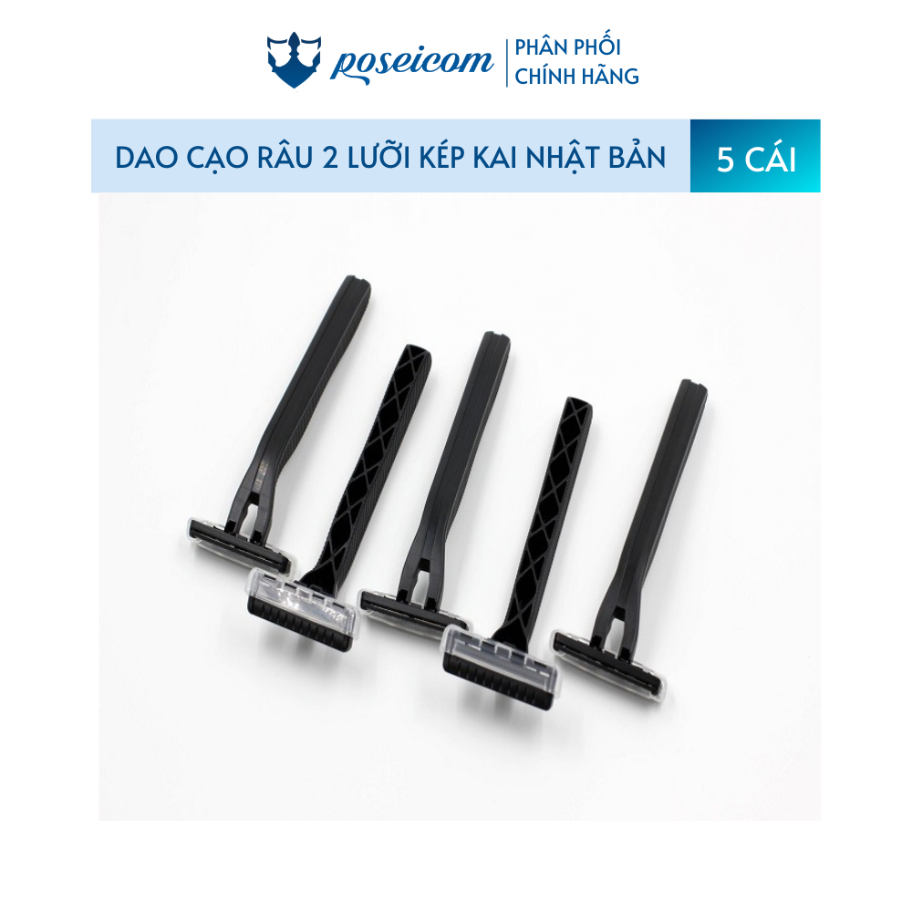Set 5 dao cạo râu 2 lưỡi kép KAI nhật bản - 000GA0024