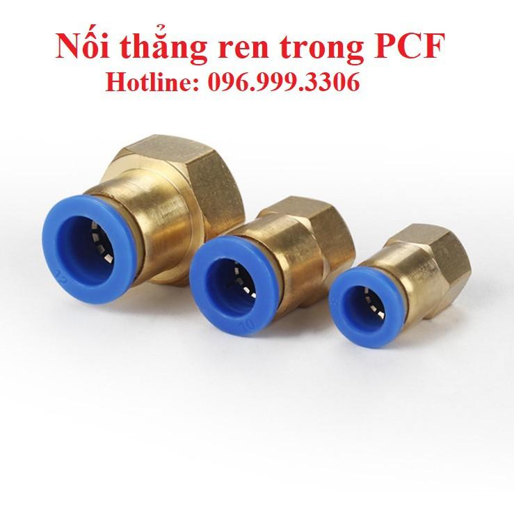 Đầu nối thẳng ren trong PCF khí nén, phun sương đầy đủ kích cỡ giá sỉ