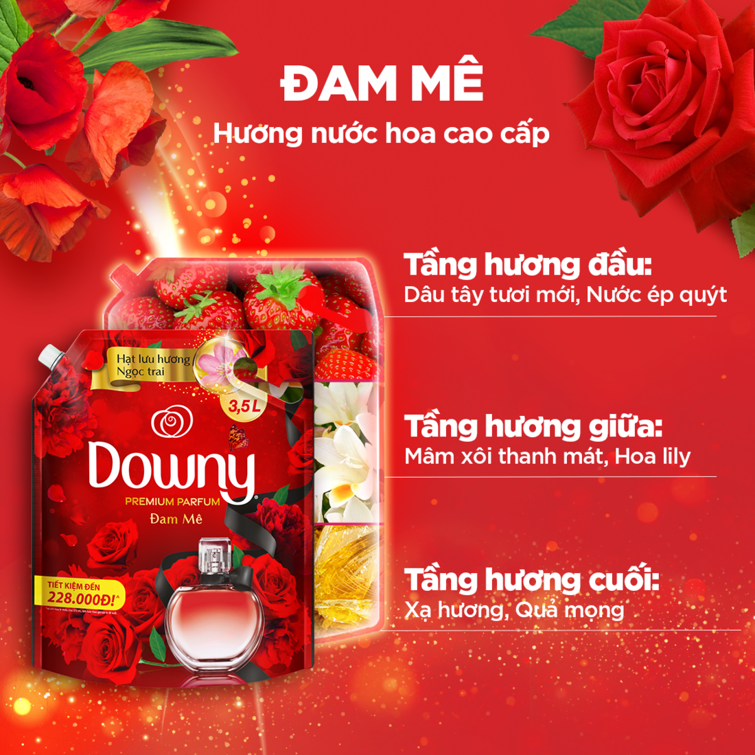 Nước Xả Vải DOWNY Chuyên Dụng Chai Lớn Tiết Kiệm 4L