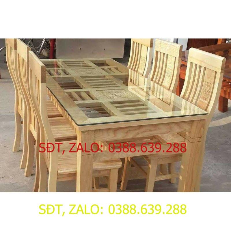 Bộ bàn ghế ăn gỗ sồi nga