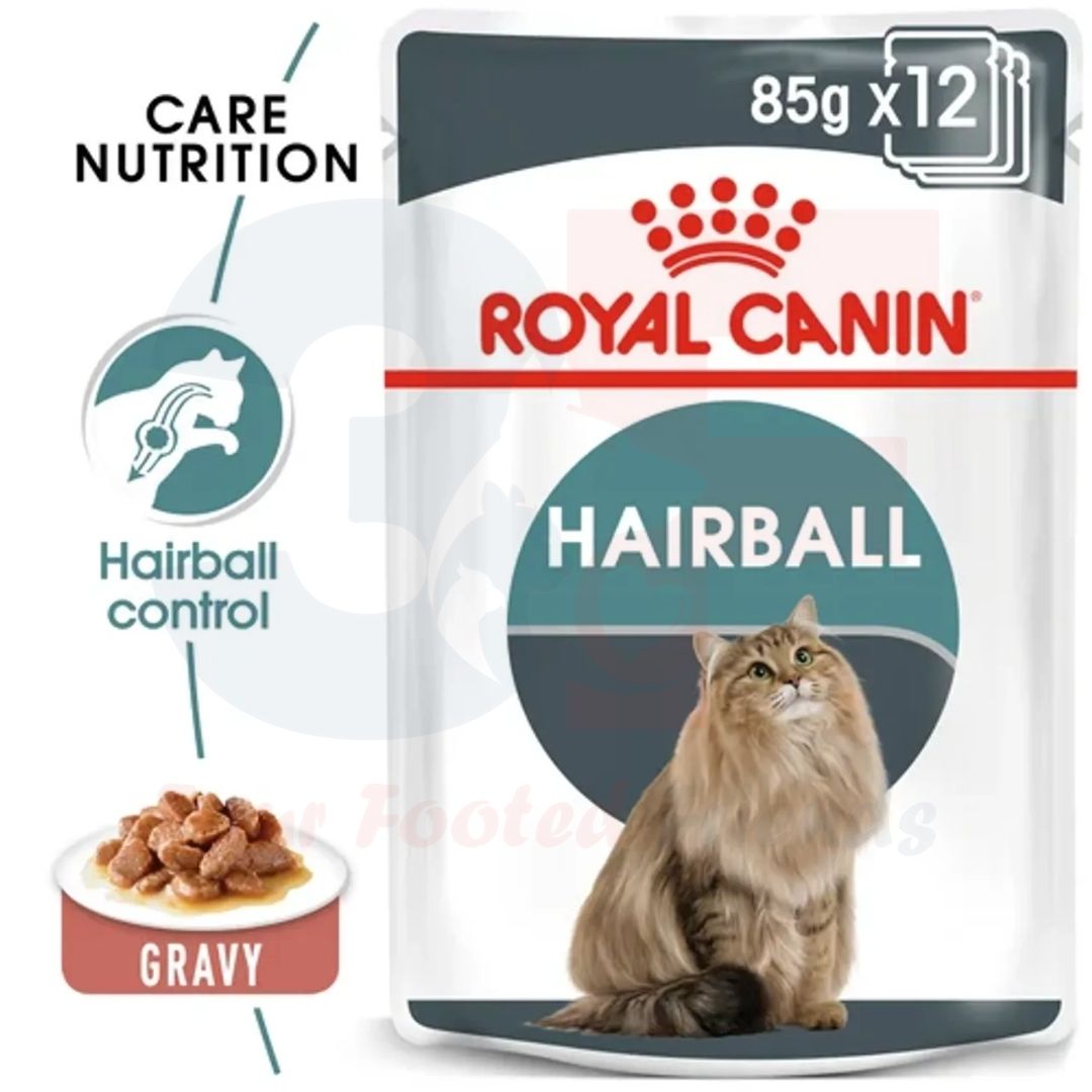 Pate Thức Ăn Ướt Dạng Sốt Hỗ Trợ Tiêu Búi Lông Dành Cho Mèo Trưởng Thành Royal Canin Hairball Care Gravy - Gói 85g