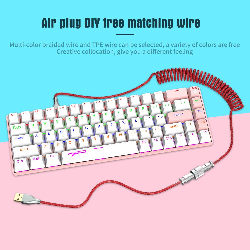 Cáp Cuộn Bàn Phím Cơ Aviator Cáp Đầu Nối Type-C Sang USB Bàn Phím Cáp Hàng Không Cho Phụ Kiện Bàn Phím Chơi Game