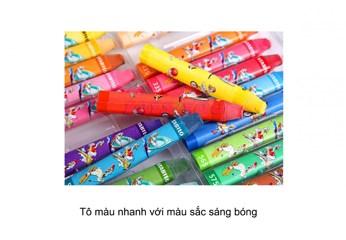 Vỉ sáp dầu STABILO Trio 24 màu+ Tuyển tập tô màu STABILO SVCB (OP2624B)