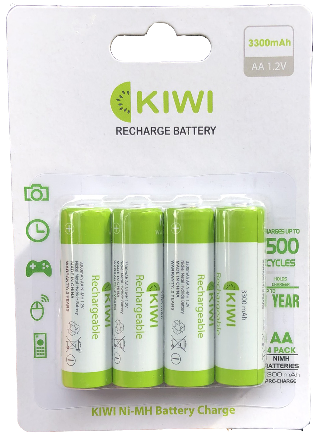 Pin Sạc KIWI AA Vỉ 4 Viên