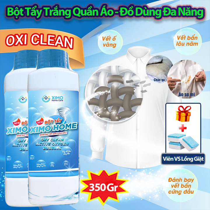 Bột tẩy vết bẩn đa năng Ximo Home đánh bay các loại vết ố bẩn cứng đầu 350g - Tẩy Trắng Quần Áo, Vết Bẩn