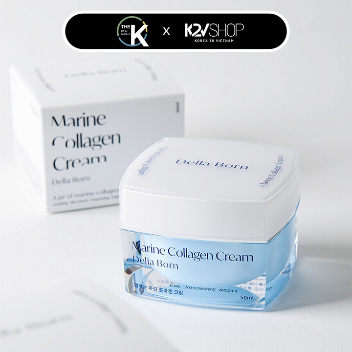 Kem dưỡng ẩm cung cấp nước cho da căng mịn ẩm mượt Della Born Marine collagen cream 50ml