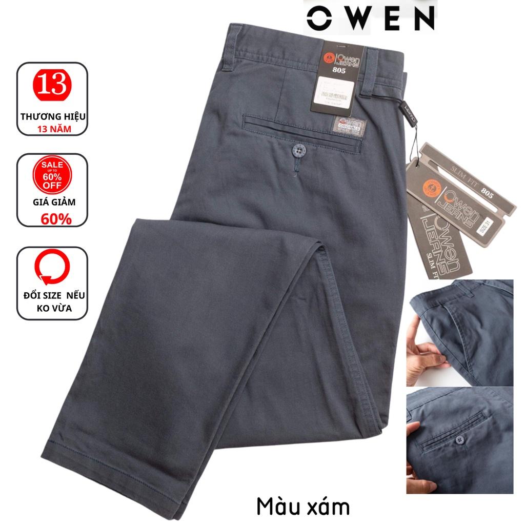 Quần kaki nam Owen chuẩn hãng 7 màu ống đứng chất vải cotton cao cấp co giãn trẻ trung, dáng đứng năng động lịch lãm