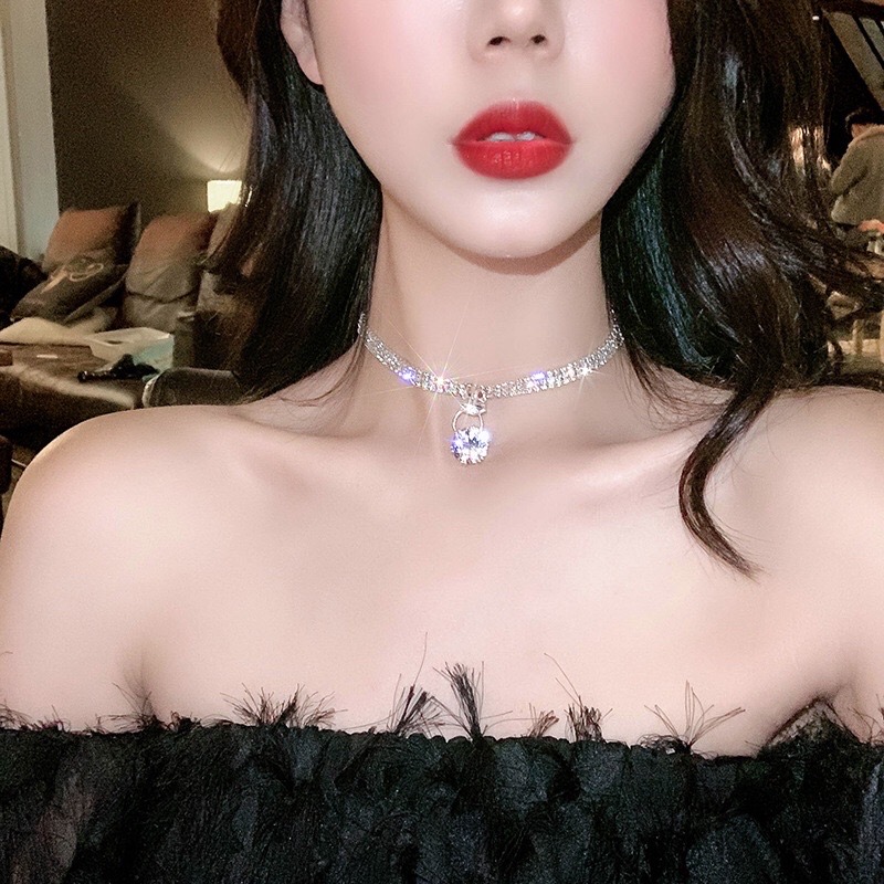 Vòng Cổ Choker Cao Cấp Đính Đá Dự Tiệc Event Sang Trọng Quý Phái