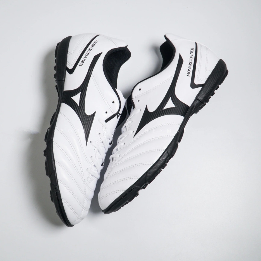 Giày Bóng Đá Mizuno Monarcida Neo II Select AS Trắng Đen - Hàng Chính Hãng