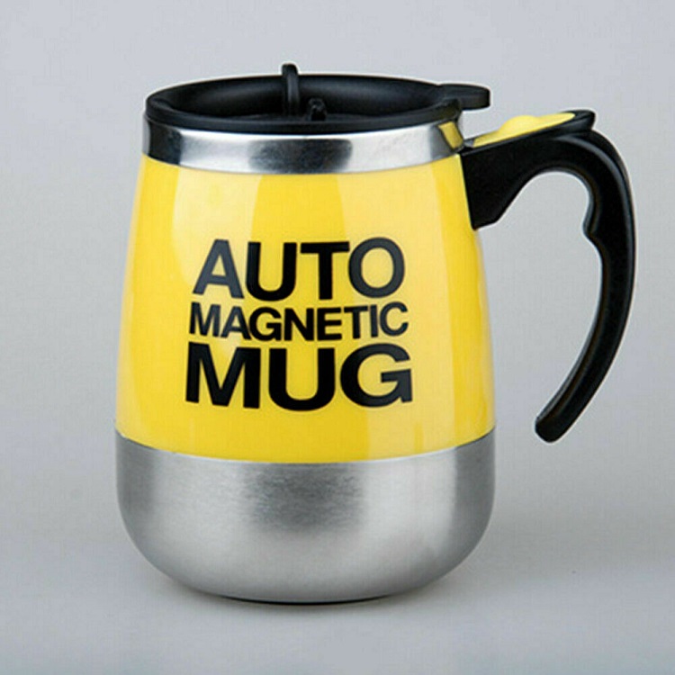 Cốc tự khuấy Auto Magnetic Mug 450ml (Giao màu ngẫu nhiên) - Tặng kèm đèn pin bóp tay mini