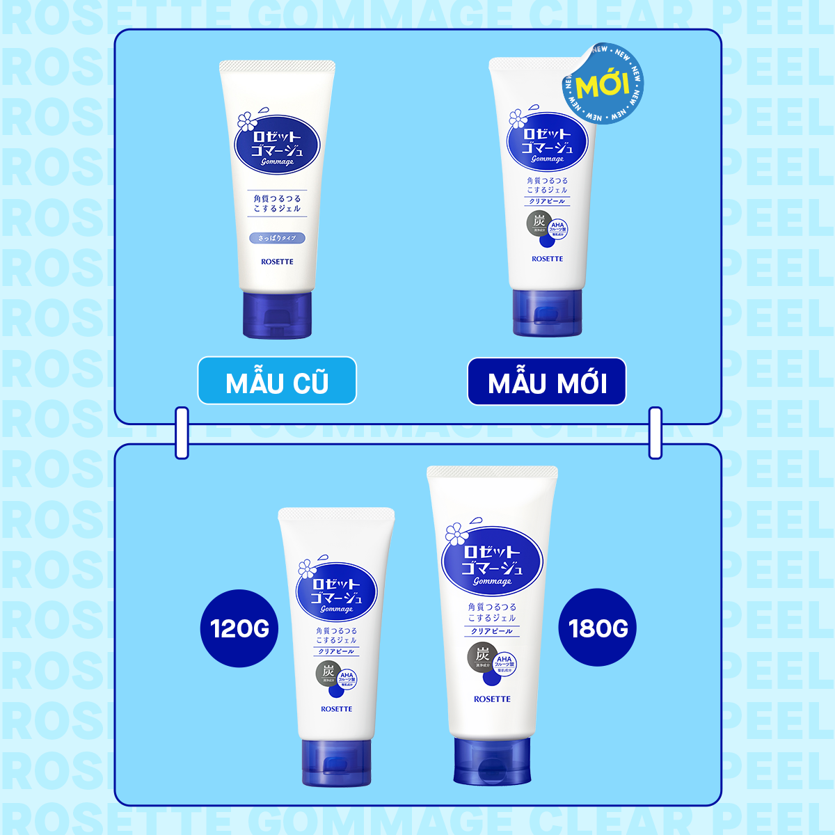 Tẩy Tế Bào Chết Rosette Thu Nhỏ Lỗ Chân Lông Gommage Clear Peel 180G