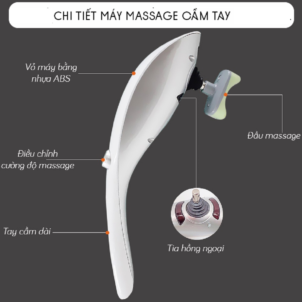 MÁY MASSAGE CẦM TAY 11 ĐẦU - HỒNG NGOẠI-CÔNG NGHỆ NHẬT BẢN