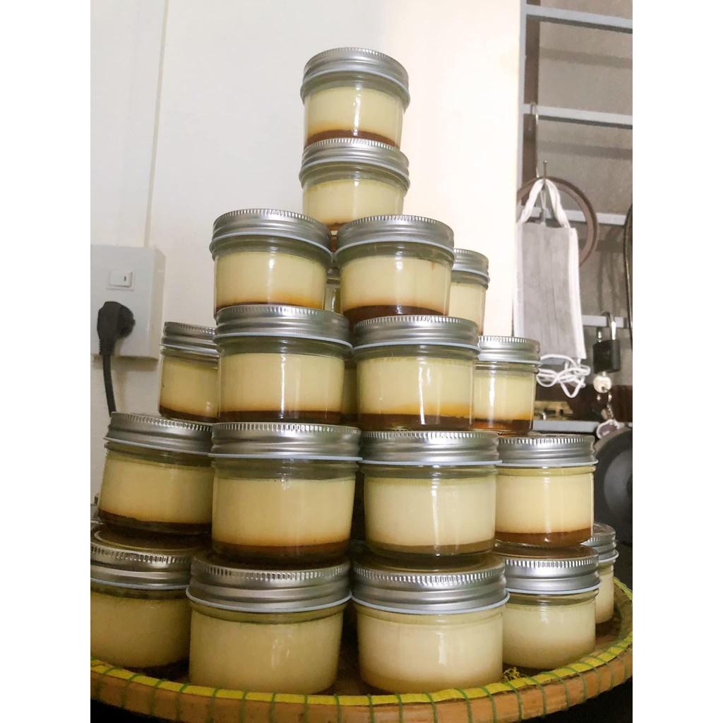 Hũ thuỷ tinh nắp nhôm 100ml làm kem flan, sữa chua