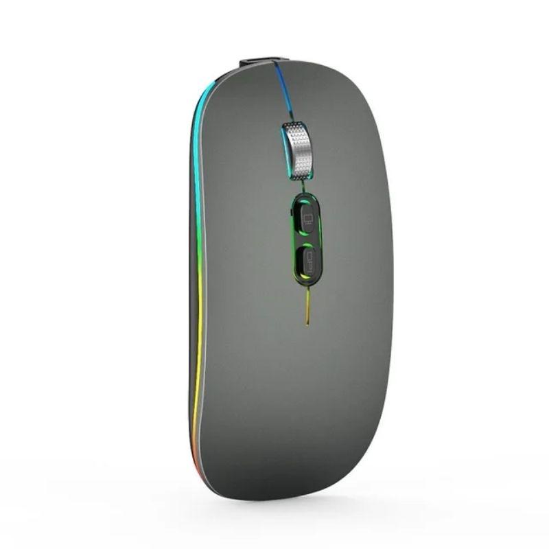 Chuột bluetooth không dây cao cấp TEKKIN M103 sạc Type C - hàng nhập khẩu - Xám/USB+Bluetooth