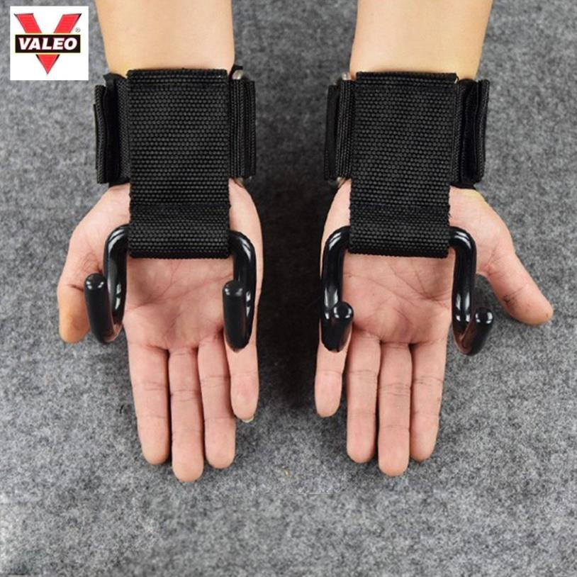 Móc kéo tạ Valeo - Dây kéo lưng có gắn móc hỗ trợ kéo tạ, kéo xà, deadlift - Lifting Straps