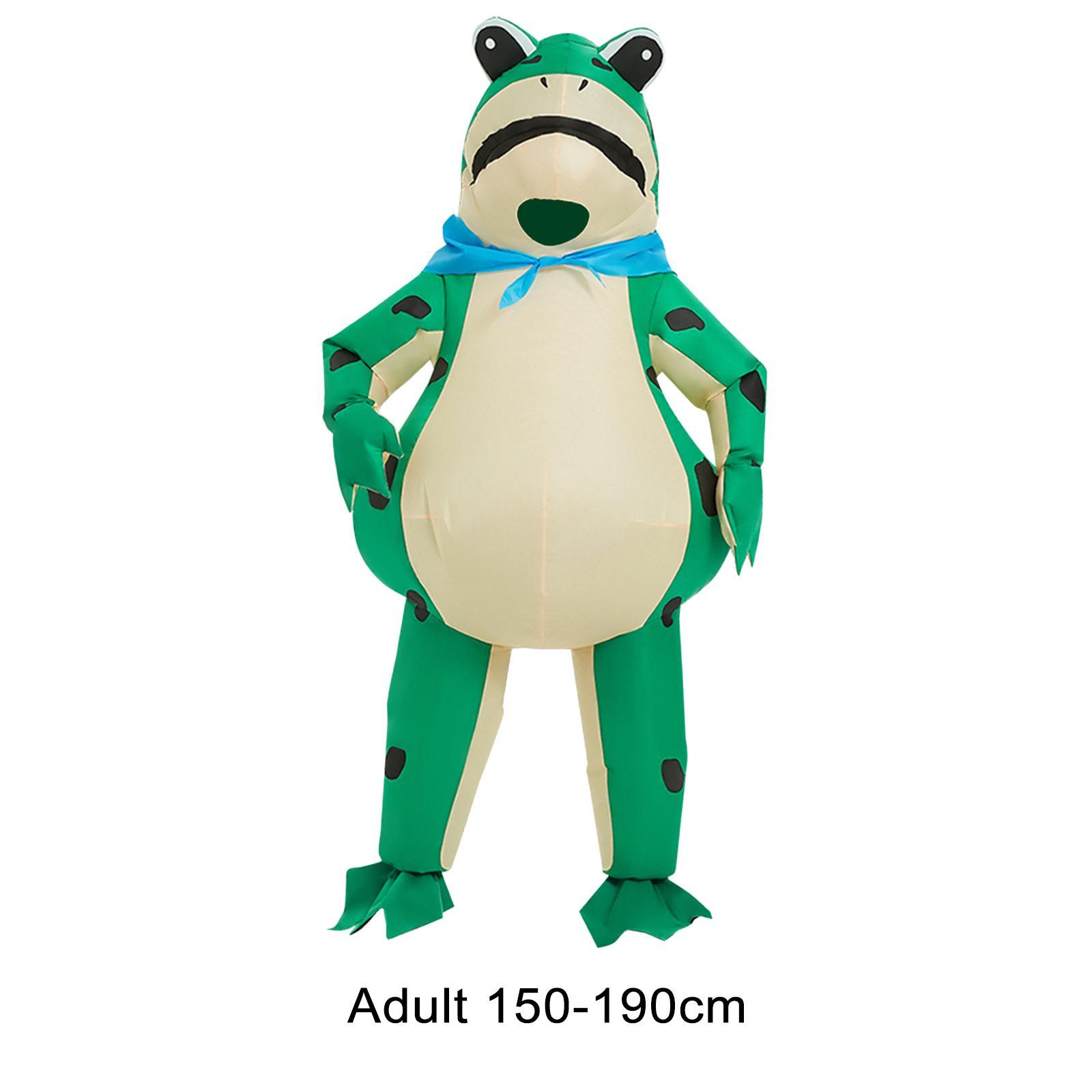 Adult Unisex Inflatable Frog Costume Halloween Anime Cosplay Party Dress up for Men Women Festival Role Play Masquerade Funny Blow Suit