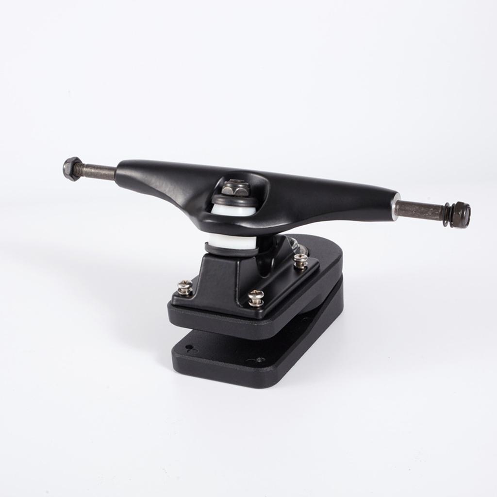 Alloy Skateboard Trucks 6.25 Hanger with Pads Set of 2 Polished Black