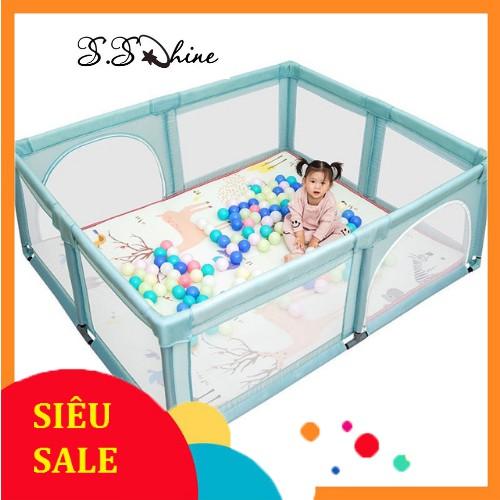 Quây cũi nhà bóng MOMMYKIDS MINH CHÂU Cho bé chống va đập,khung hợp kim chắc chắn 1M5 X 1M5 và 1m2 x 1m8