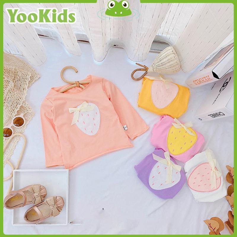 Áo Dài Tay Bé Gái -SALE- Áo Thu Đông Bé Gái Mặc Điều Hòa YOOKIDS Chất Cotton Thấm Hút Mồ Hôi Tốt &amp; Co Giãn 4 Chiều