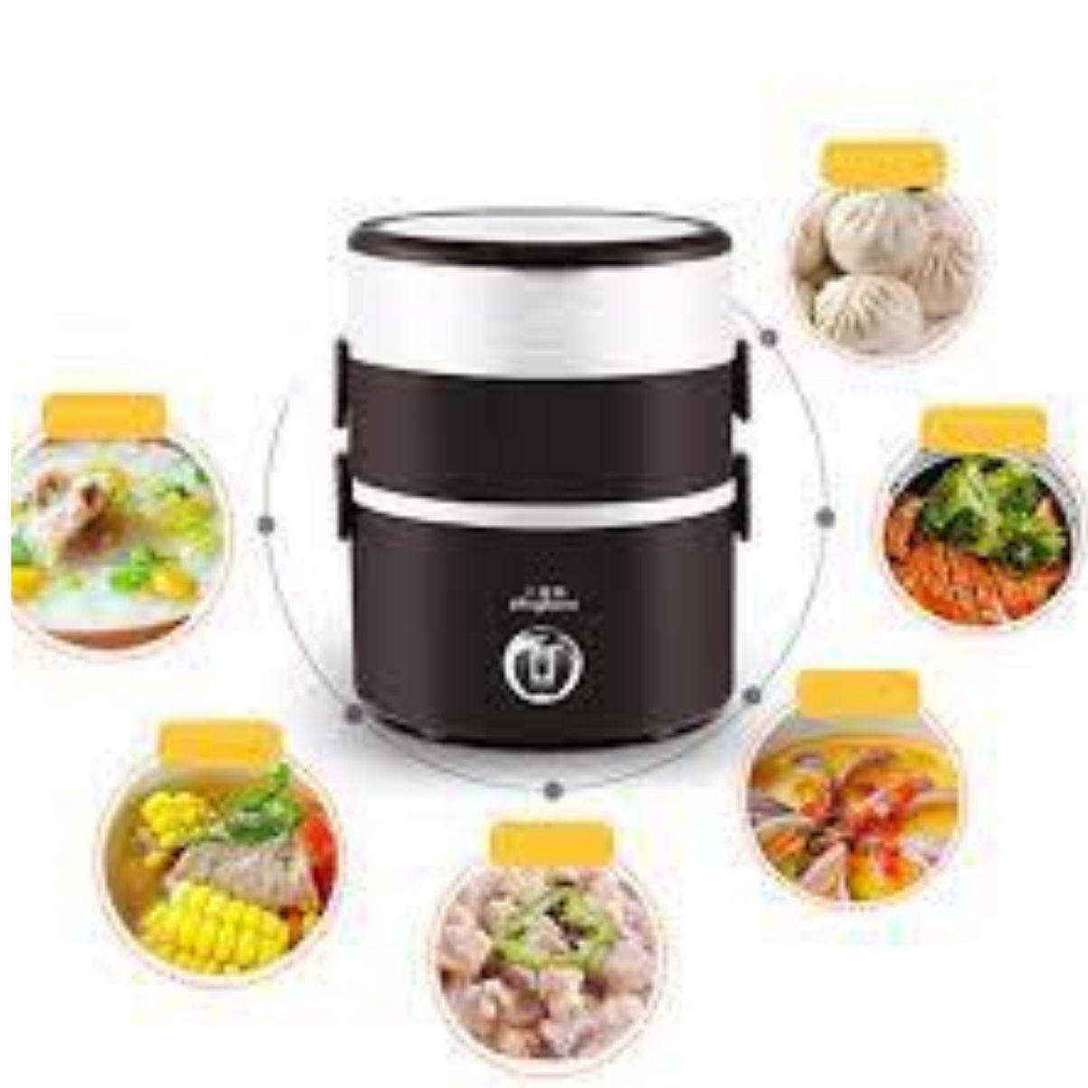 Hộp cơm giữ nhiệt 3 tầng inox cao cấp, Cặp lồng ủ cơm 3 tầng giúp hâm nóng cơm, thức ăn tiện lợi phù hợp văn phòng