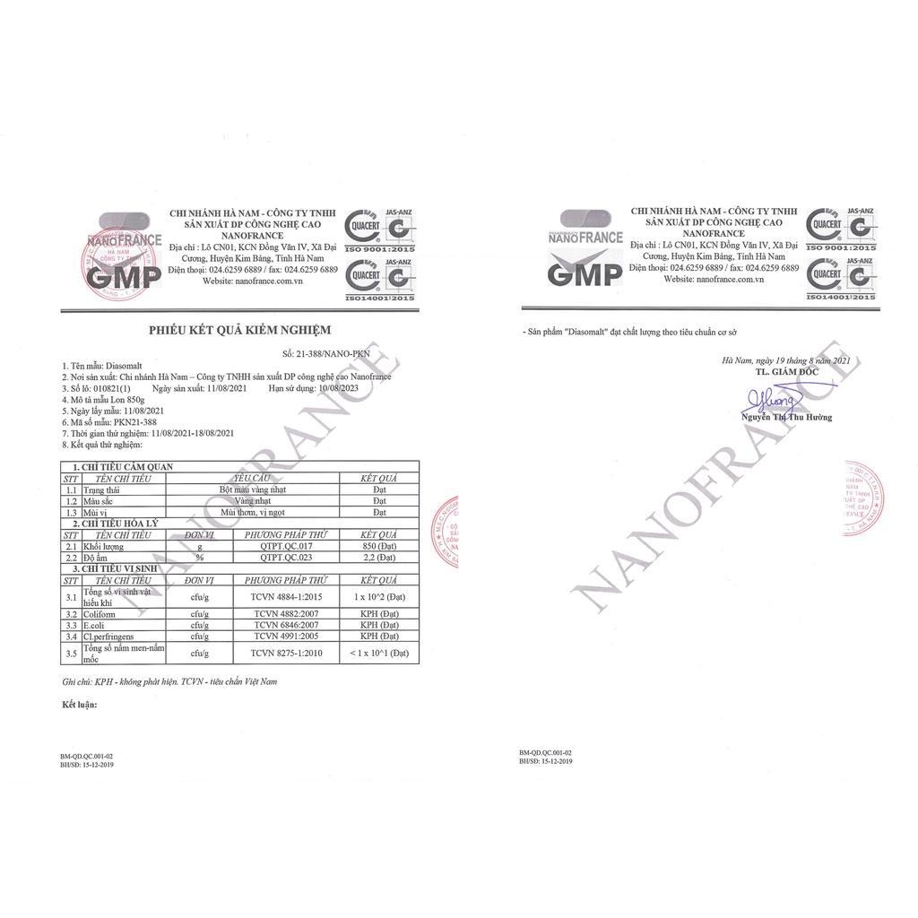 Sữa non tiểu đường Diasomalt 850g - Dinh dưỡng cho người tiểu đường - Ổn định đường huyết
