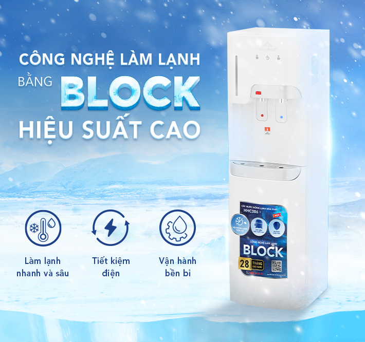 Cây nước nóng lạnh hút bình Hòa Phát HHC386 - Bảo hành 28 tháng - Hàng chính hãng