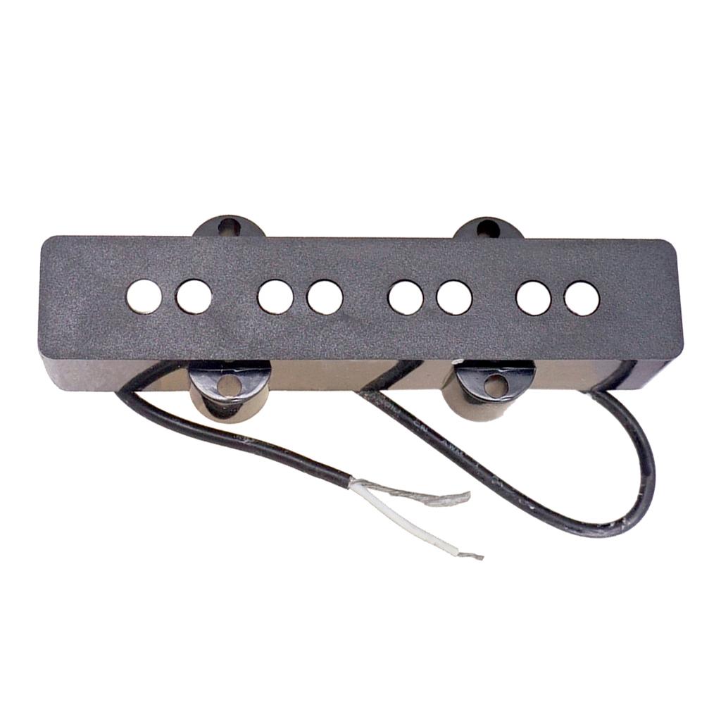 Pack of 2 Metal Electric Bass Open Pickups Black for JB Jazz Bass Part
