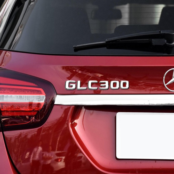 Decal tem chữ GLC300 dán đuôi xe ô tô Nhựa ABS