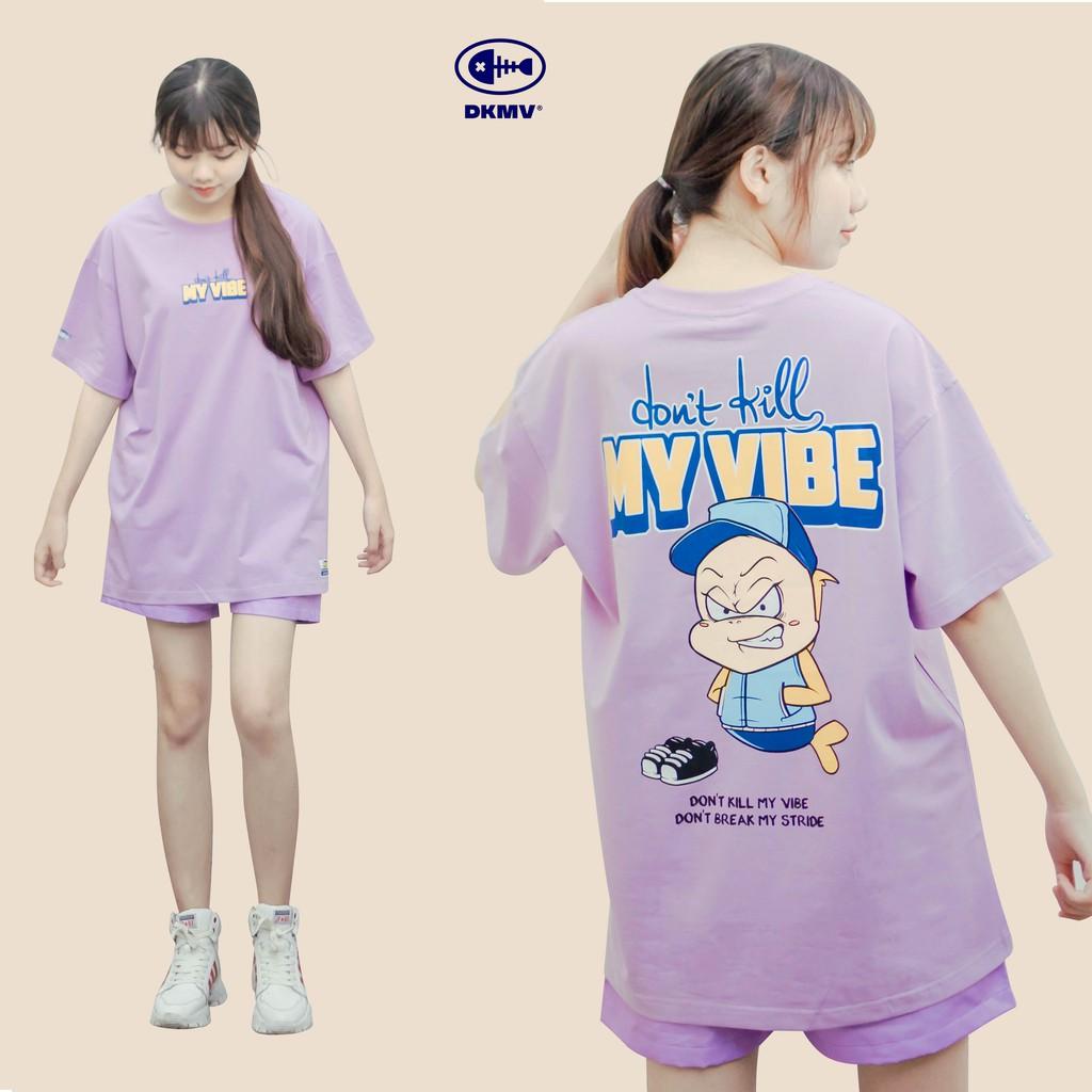 Áo thun nữ cotton màu tím | DKMV Violet Baseball Tee